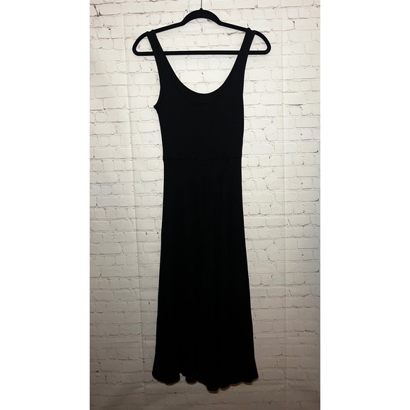 Marine Layer Black Ribbed Lexi Fit And Flare Tank Midi Dress Size Small NWOT - Picture 6 of 9
